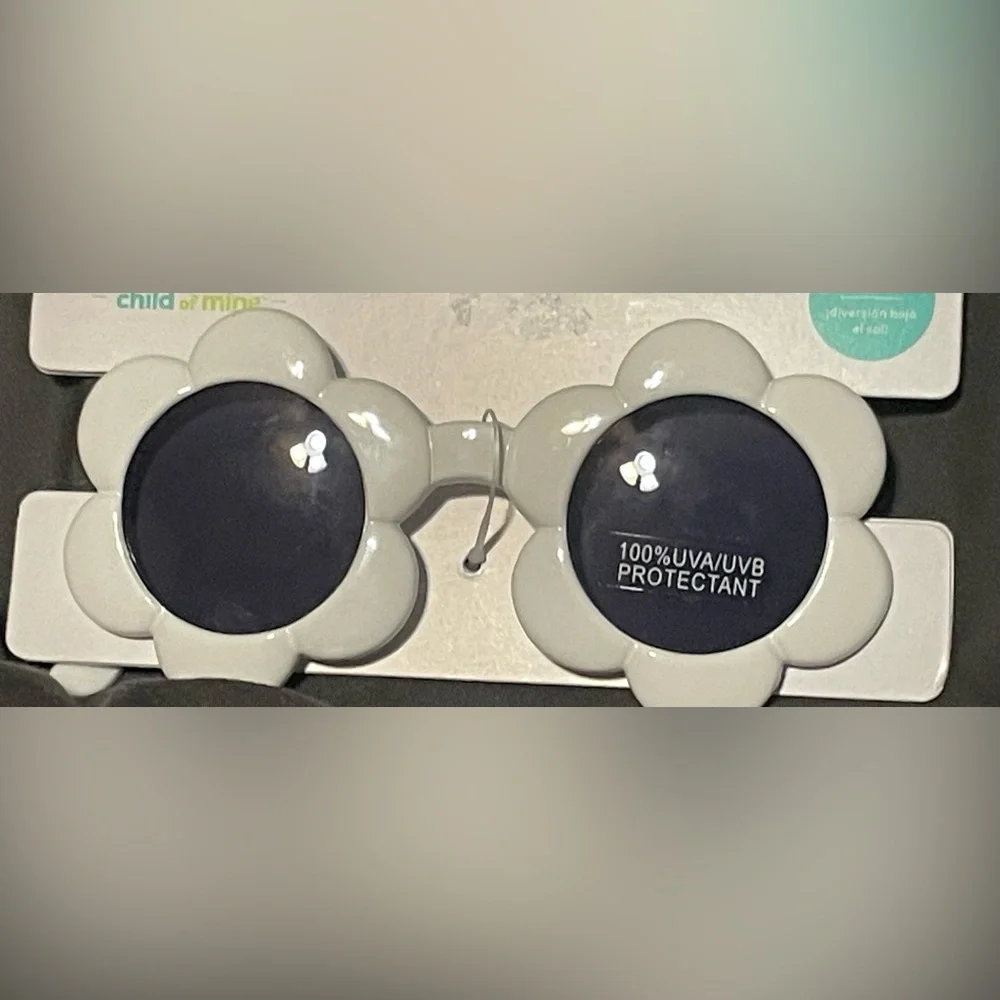 Child‎ of Mine Baby Girls White Fashion Flower Sunglasses! NEW!